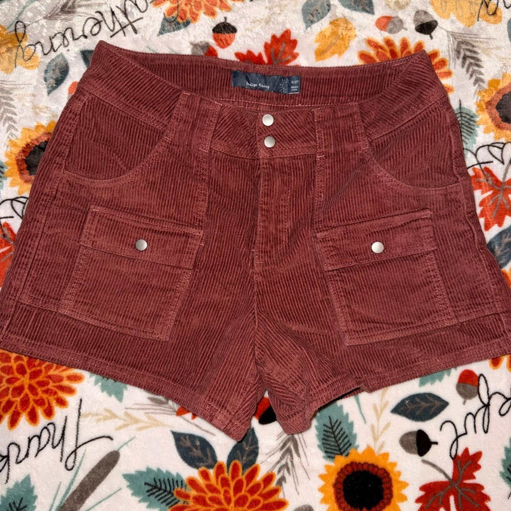 Women's High waisted Shorts in Rust